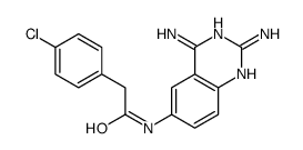 2-(4-chlorophenyl)-N-(2,4-diaminoquinazolin-6-yl)acetamide结构式
