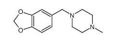 1-Methyl-4-(3,4-methylenedioxybenzyl)piperazine结构式