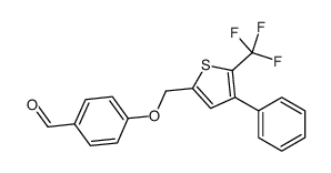 4-((4-苯基-5-三氟甲基-2-噻吩)甲氧基)苯甲醛结构式
