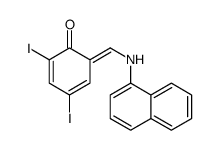 2,4-diiodo-6-[(naphthalen-1-ylamino)methylidene]cyclohexa-2,4-dien-1-one结构式