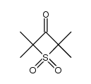 2,2,4,4-tetramethylthietan-3-one 1,1-dioxide Structure