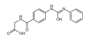 2-[[4-(phenylcarbamoylamino)benzoyl]amino]acetic acid Structure