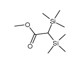 2,2-Bis(trimethylsilyl)ethansaeure-methylester Structure
