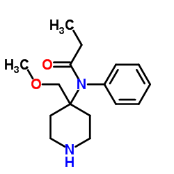 N-[4-(甲氧基甲基)哌啶-4-基]-N-苯基丙酰胺结构式