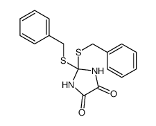 2,2-bis(benzylsulfanyl)imidazolidine-4,5-dione Structure