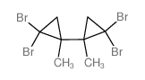 1,1-dibromo-2-(2,2-dibromo-1-methyl-cyclopropyl)-2-methyl-cyclopropane结构式