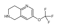3-(trifluoromethoxy)-5,6,7,8-tetrahydro-1,6-naphthyridine结构式