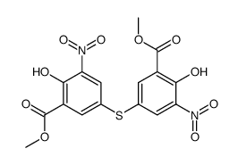 6,6'-dihydroxy-5,5'-dinitro-3,3'-sulfanediyl-di-benzoic acid dimethyl ester结构式