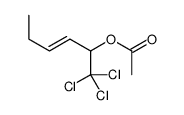 4-methyl-1-(1,1,1-trichloromethyl)but-2-enyl acetate Structure
