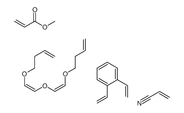 1,2-bis(ethenyl)benzene,4-[(E)-2-[(E)-2-but-3-enoxyethenoxy]ethenoxy]but-1-ene,methyl prop-2-enoate,prop-2-enenitrile Structure