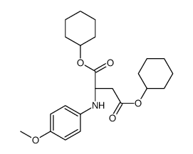 dicyclohexyl (2S)-2-(4-methoxyanilino)butanedioate结构式