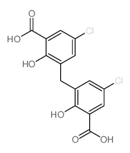 Benzoic acid,3,3'-methylenebis[5-chloro-2-hydroxy-结构式