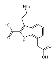 3-(2-aminoethyl)-7-(carboxymethyl)-1H-indole-2-carboxylic acid结构式