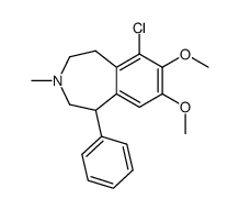 6-chloro-7,8-dimethoxy-3-methyl-1-phenyl-2,3,4,5-tetrahydro-1H-3-benzazepine结构式