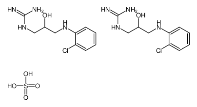 2-[3-(2-chloroanilino)-2-hydroxypropyl]guanidine,sulfuric acid Structure