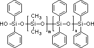 Poly(dimethylsiloxane-co-diphenylsiloxane), dihydroxy terminated Structure