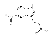 1H-Indole-3-propanoicacid, 5-nitro-结构式