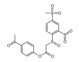 (4-acetylphenyl) 2-(4-methylsulfonyl-2-nitrophenyl)sulfinylacetate Structure