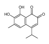 7,8-dihydroxy-6-methyl-4-propan-2-yl-naphthalene-1,2-dione结构式