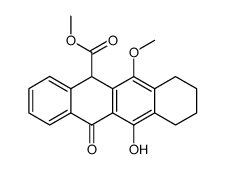 methyl 11-hydroxy-6-methoxy-12-oxo-5,7,8,9,10,12-hexahydrotetracene-5-carboxylate结构式