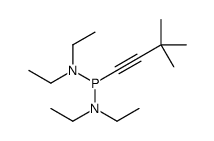 N-[diethylamino(3,3-dimethylbut-1-ynyl)phosphanyl]-N-ethylethanamine Structure
