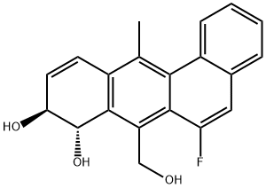 Benz[a]anthracene-8,9-diol, 6-fluoro-8,9-dihydro-7-(hydroxymethyl)-12-methyl-, trans- (9CI)结构式