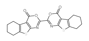 2-(4-oxo-5,6,7,8-tetrahydro-[1]benzothiolo[2,3-d][1,3]oxazin-2-yl)-5,6,7,8-tetrahydro-[1]benzothiolo[2,3-d][1,3]oxazin-4-one结构式
