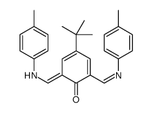 4-tert-butyl-6-[(4-methylanilino)methylidene]-2-[(4-methylphenyl)iminomethyl]cyclohexa-2,4-dien-1-one结构式