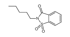 1,1-dioxo-2-pentyl-1,2-benzothiazol-3-one结构式