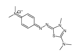 5-(dimethylamino)-2-[[4-(dimethylamino)phenyl]azo]-3-methyl-1,3,4-thiadiazolium chloride结构式