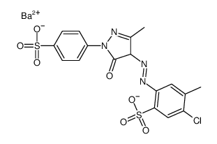 2-chloro-5-[[4,5-dihydro-3-methyl-5-oxo-1-(4-sulphophenyl)-1H-pyrazol-4-yl]azo]toluene-4-sulphonic acid, barium salt结构式