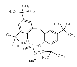 Sodium 2,2'-methylene-bis-(4,6-di-tert-butylphenyl)phosphate structure