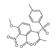N-acetyl-4-methoxy-2,3-dinitro-N-(toluene-4-sulfonyl)-aniline结构式