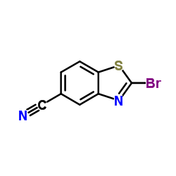 2-Bromo-1,3-benzothiazole-5-carbonitrile结构式