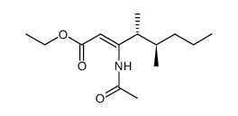 (2Z,4R,5R)-3-acetylamino-4,5-dimethyl-oct-2-enoic acid ethyl ester Structure