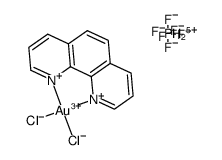 [Au(1,10-phenanthroline)Cl2](PF6)结构式