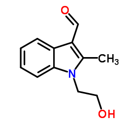 1-(2-Hydroxyethyl)-2-methyl-1H-indole-3-carbaldehyde Structure
