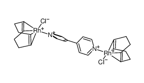 dichloro-di-1,5-cyclooctadiene(μ-4,4'-bipyridine)dirhodium(I) Structure