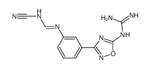 N-Cyano-N'-[3-(5-guanidino-1,2,4-oxadiazol-3-yl)-phenyl]-formamidine结构式