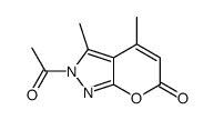 2-acetyl-3,4-dimethylpyrano[2,3-c]pyrazol-6-one Structure