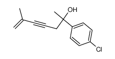 2-(4-Chloro-phenyl)-6-methyl-hept-6-en-4-yn-2-ol结构式