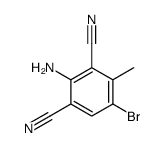 2-amino-5-bromo-4-methylbenzene-1,3-dicarbonitrile结构式