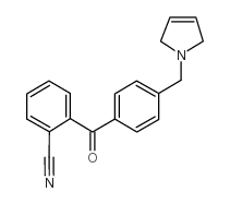 2-CYANO-4'-(3-PYRROLINOMETHYL) BENZOPHENONE结构式