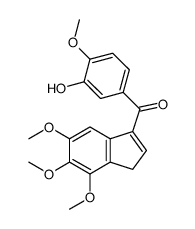 (3-hydroxy-4-methoxy-phenyl)-(4,5,6-trimethoxy-3H-inden-1-yl)-methanone结构式