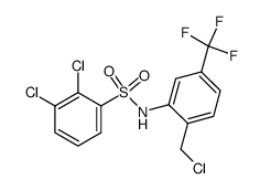 2,3-dichloro-N-[2-(chloromethyl)-5-(trifluoromethyl)phenyl]benzenesulfonamide结构式