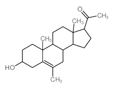 Pregn-5-en-20-one,3-hydroxy-6-methyl-, (3b)- (9CI) Structure