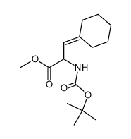 methyl 2-(tert-butoxycarbonylamino)-3-cyclohexylidenepropanoate结构式