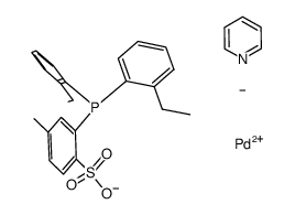 [Pd(pyridine)Me(2-(2-Et-Ph)2P-4-Me-benzenesulfonate)] Structure