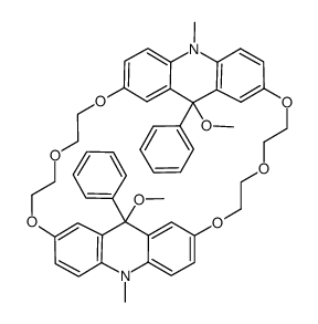 di-2,7-(10-methyl-9-phenyl-9-methoxyacridane)-28-crown-6 Structure