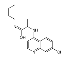 N-butyl-2-[(7-chloroquinolin-4-yl)amino]propanamide结构式